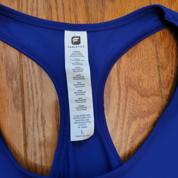Fabletics Purple Racerback Tank Top - Picture 3 of 3